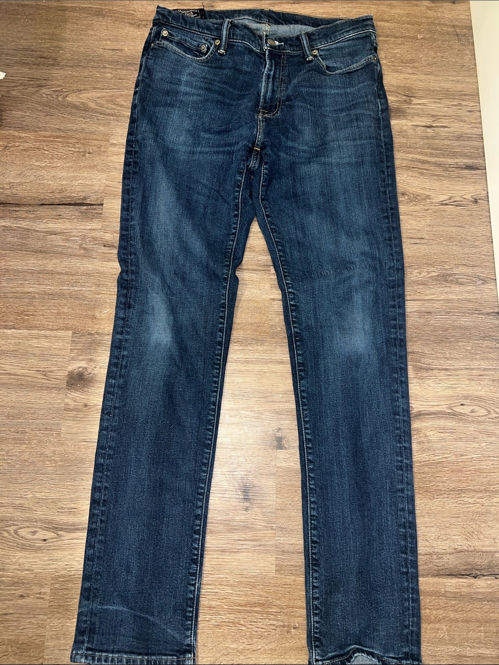 Abercrombie & Fitch Dark Blue Straight-Leg Jeans